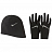 Набор шапка, перчатки Nike ESSENTIAL RUNNING HAT AND GLOVE SET BLACK/BLACK/SILVER XS/S